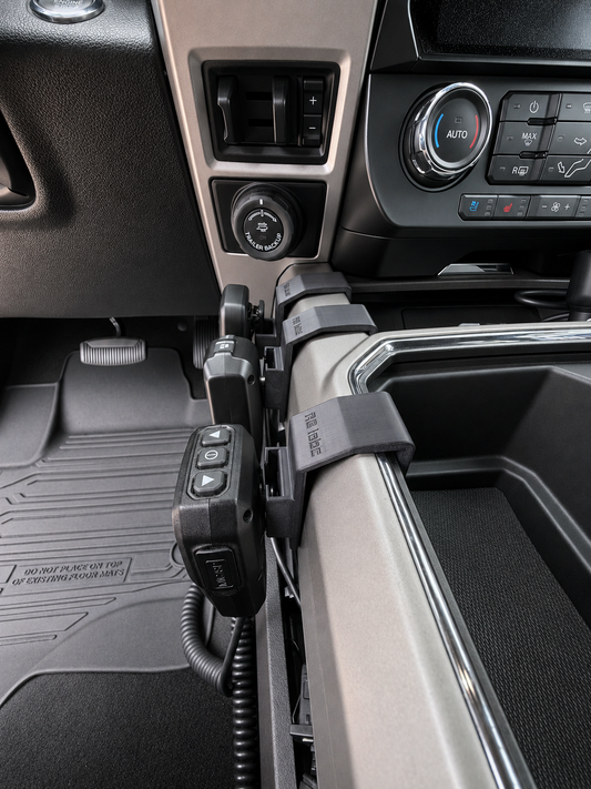 Clean install contours with factory console lines and is low profile.